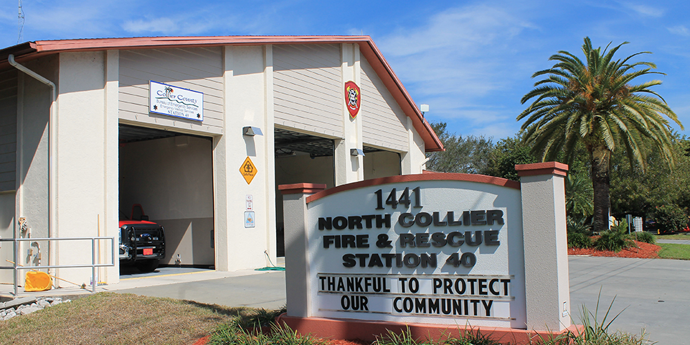 front exterior of station 40 building